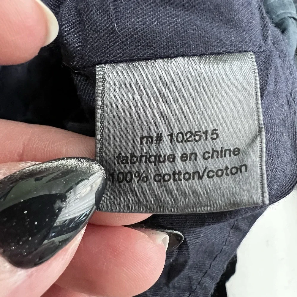 John Varvatos Waxed Cotton Shell Rain Jacket Blue Men's 52 Zip‎ Up Hooded